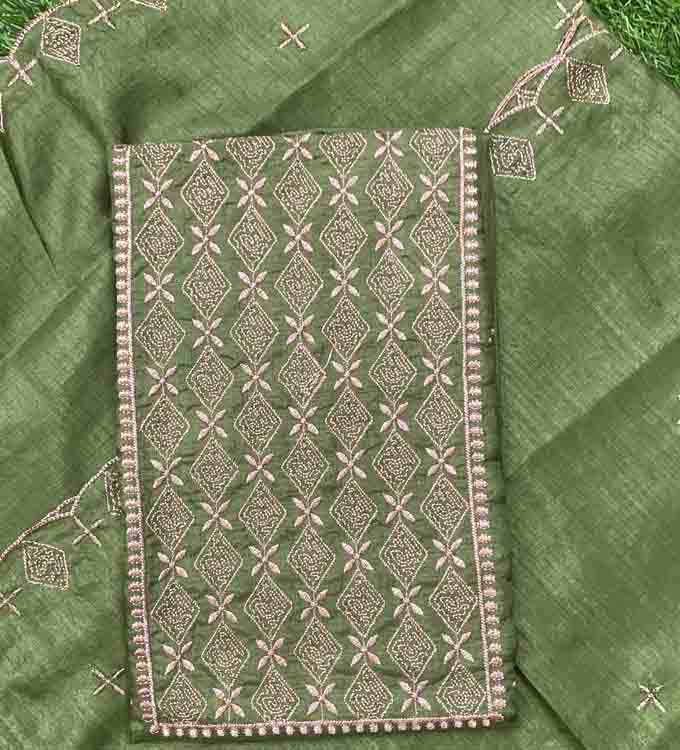 Daily Wear Semi Silk Churidar Materials Set DC336-06