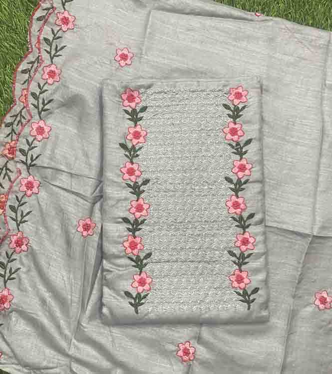 Unstitched Kumari Vichitra Silk Churidar Set DC356-02