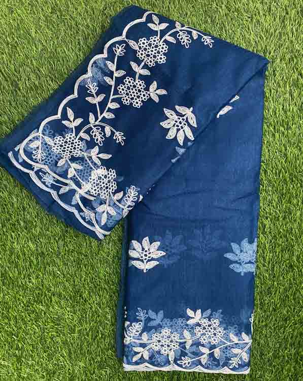 Embroidered Semi Organza Net Saree DS469-09