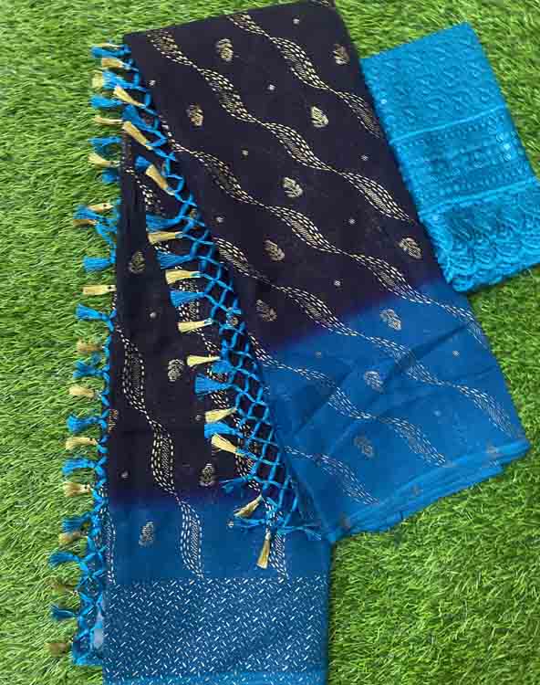 Party Wear Sarees with Embroidered Blouse DS455-07