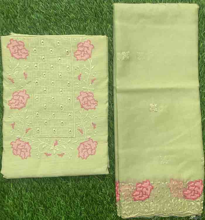 Embroidered Semi Silk Churidar Materials Set DC337-01