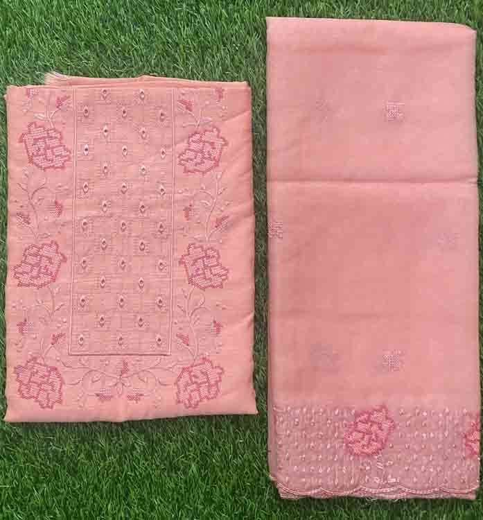 Embroidered Semi Silk Churidar Materials Set DC337-07