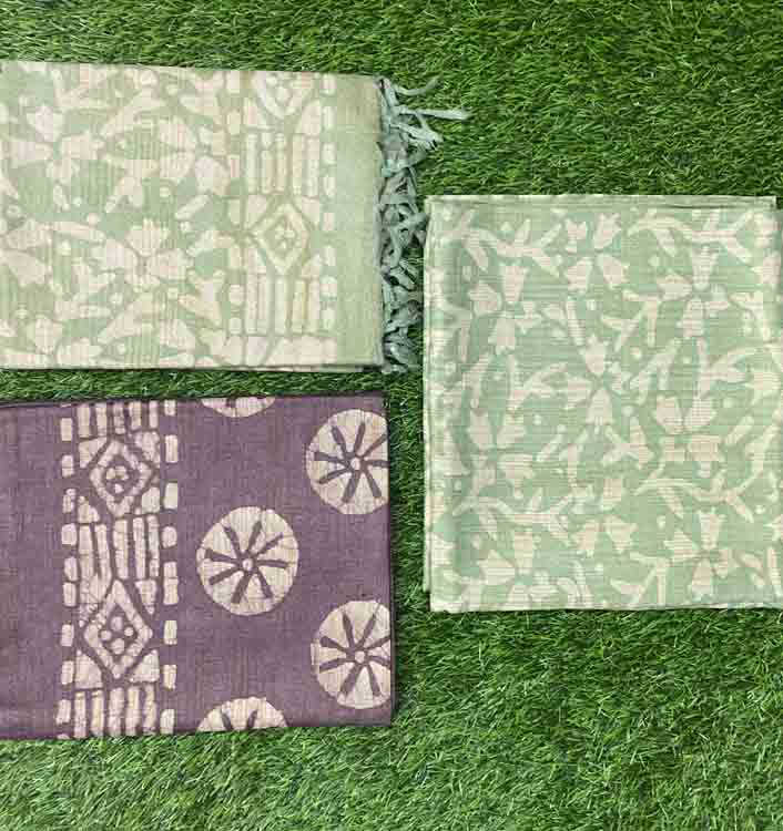 Semi Tussar Churidar Materials Set DC362-07