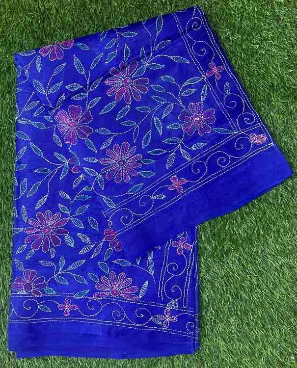 Kantha Stitched Semi Tusser Saree DS459-07
