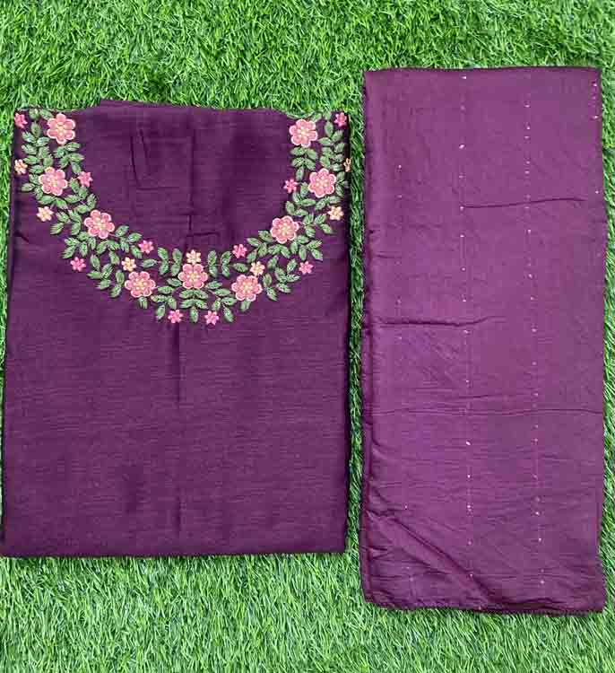 Vichitra Silk Churidar Materials Set DC340-10