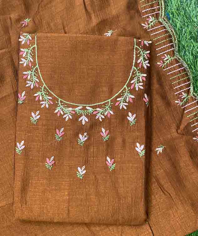 Unstitched Vichitra Silk Churidar Materials Set DC349-01