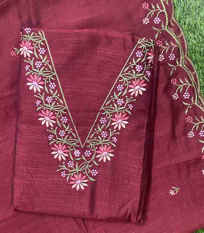Unstitched Vichitra Silk Churidar Materials Set DC349-07