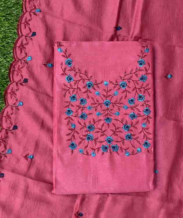 Unstitched Vichitra Silk Churidar Materials Set DC350-05