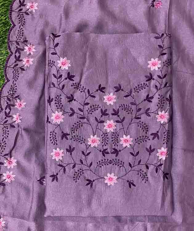 Unstitched Vichitra Silk Churidar Materials Set DC350-09