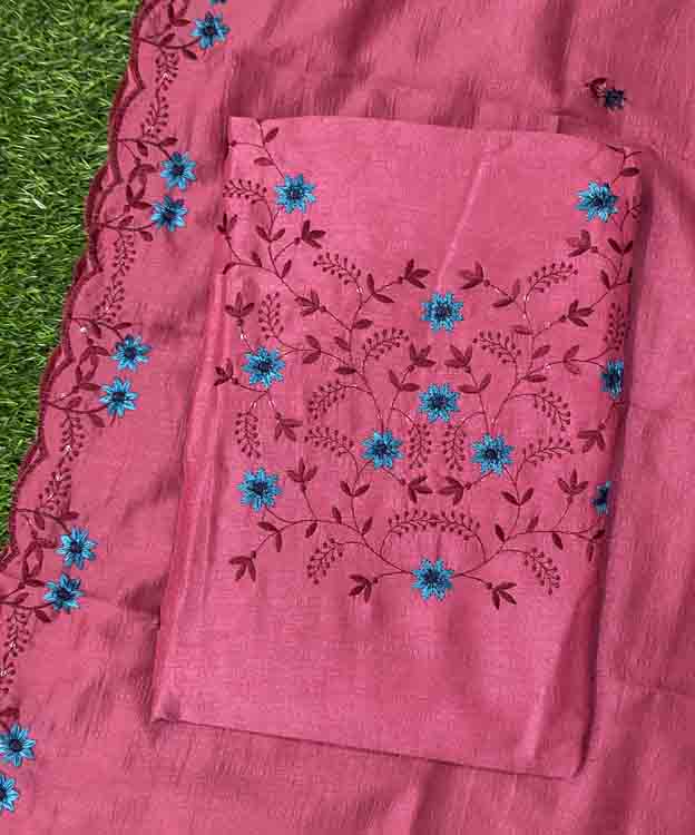 Unstitched Vichitra Silk Churidar Materials Set DC350-11