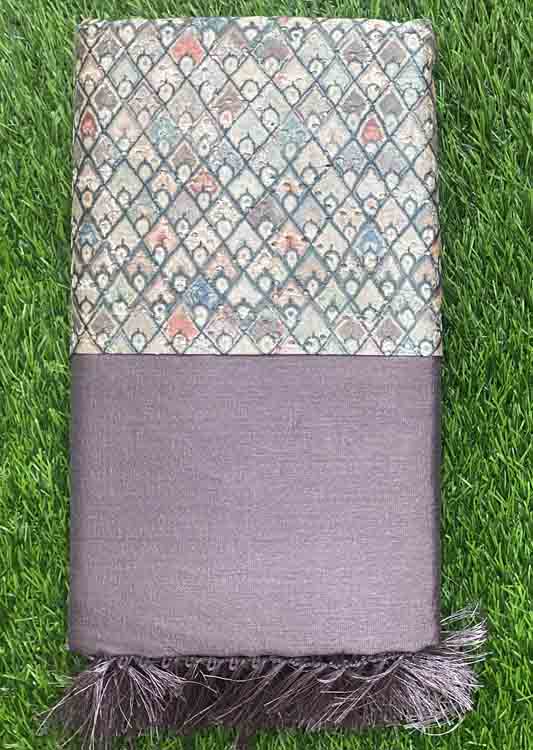 Plain Vichitra Silk Saree with Blouse DS453-09