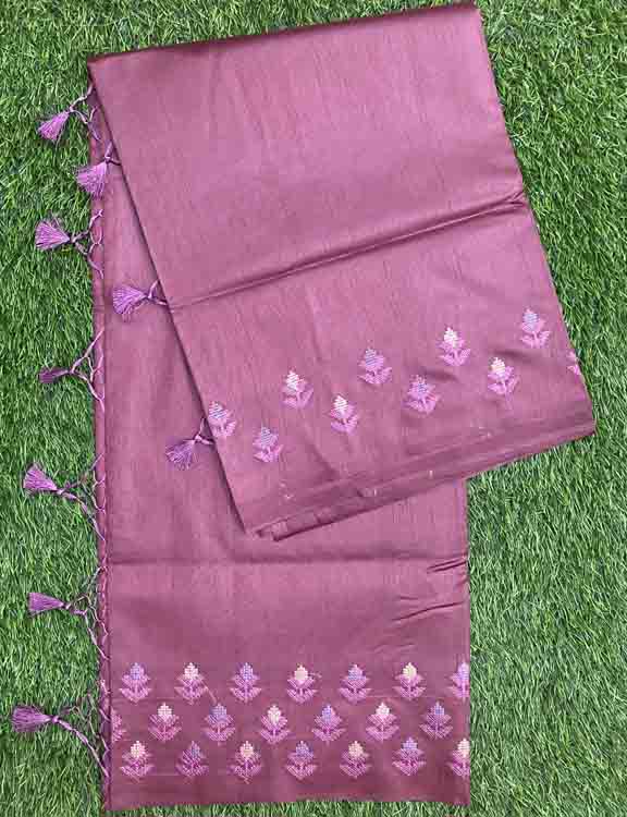 Embroidered Art Silk Saree DS474-01