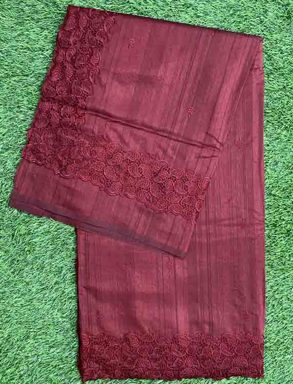 Matka Silk Saree with Cut Work Embroidery DS492-01
