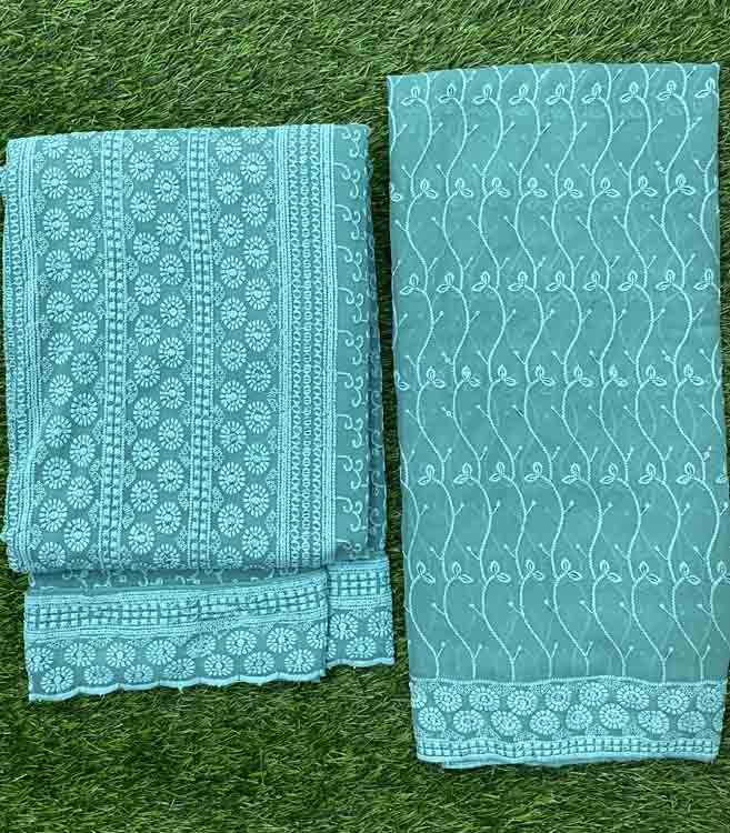 Embroidered Georgette Churidar Materials Set DC378-02