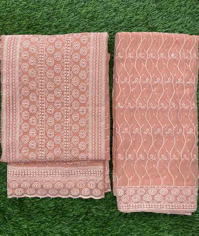 Embroidered Georgette Churidar Materials Set DC378-06