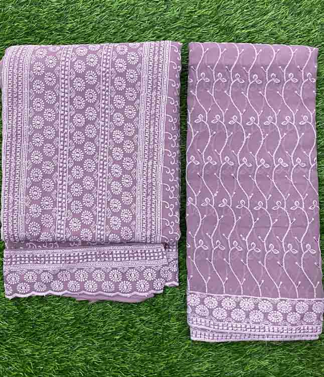 Embroidered Georgette Churidar Materials Set DC378-08