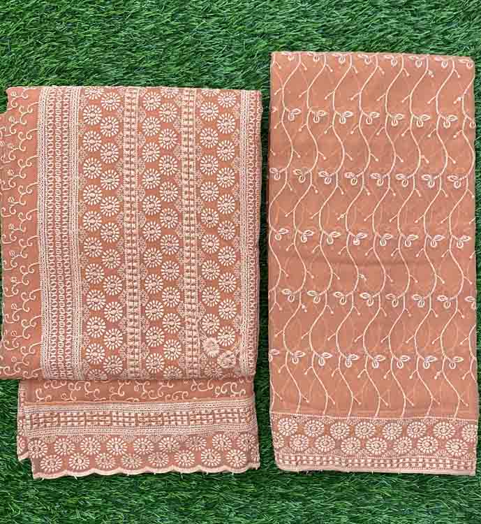 Embroidered Georgette Churidar Materials Set DC378-10