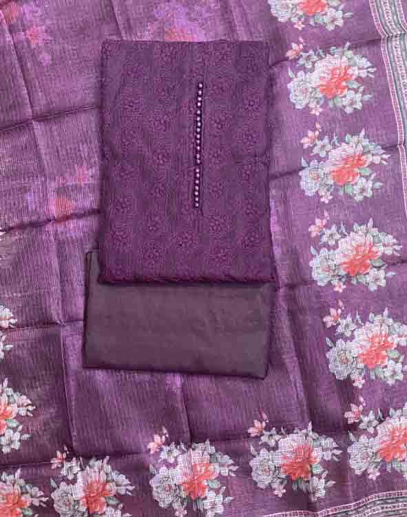 Embroidered Net Kota Churidar Materials DC368-05