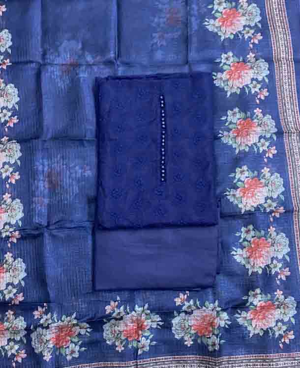 Embroidered Net Kota Churidar Materials DC368-07