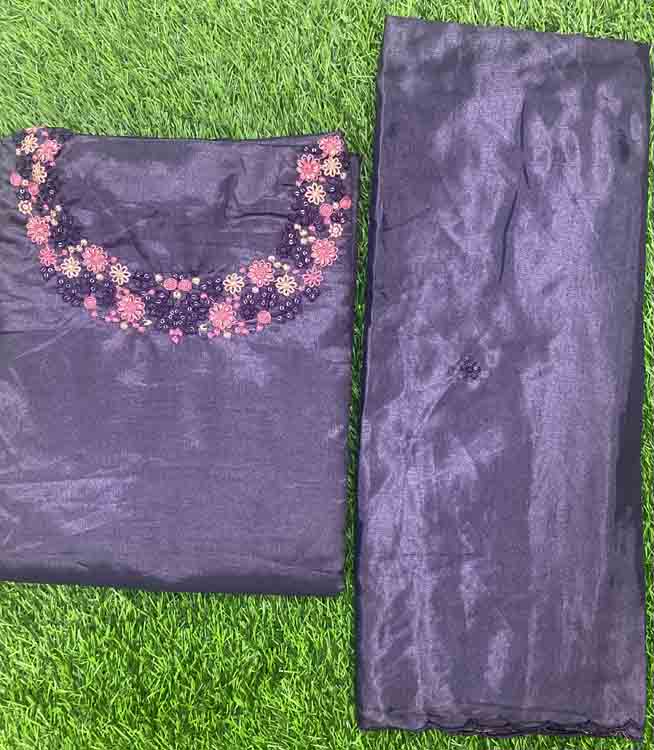 Semi Silk Churidar Materials DC376-07