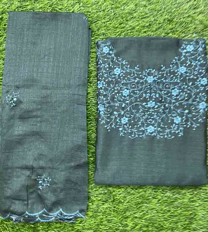 Unstitched Vichitra Silk Churidar Materials Set DC373-04