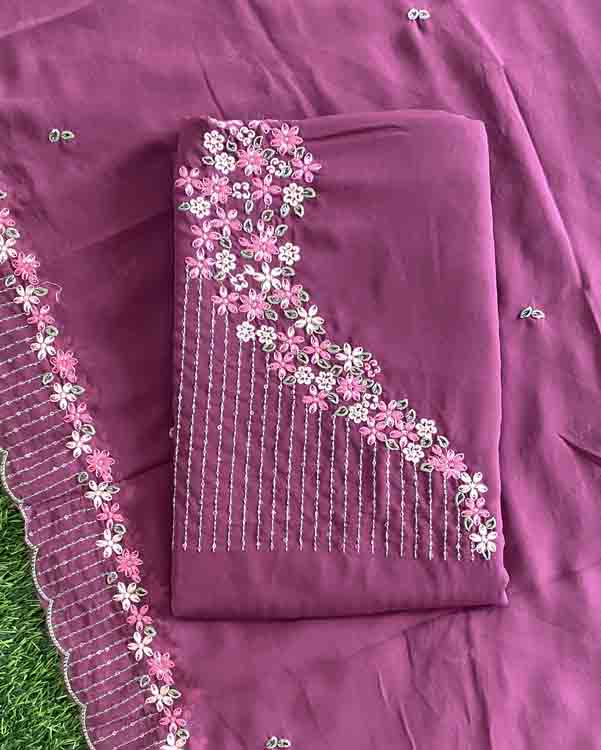 Unstitched Georgette Churidar Materials Set DC406-02