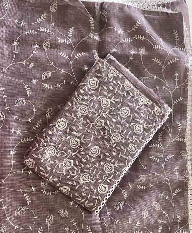 Embroidered Net Kota Churidar Materials Set DC410-04