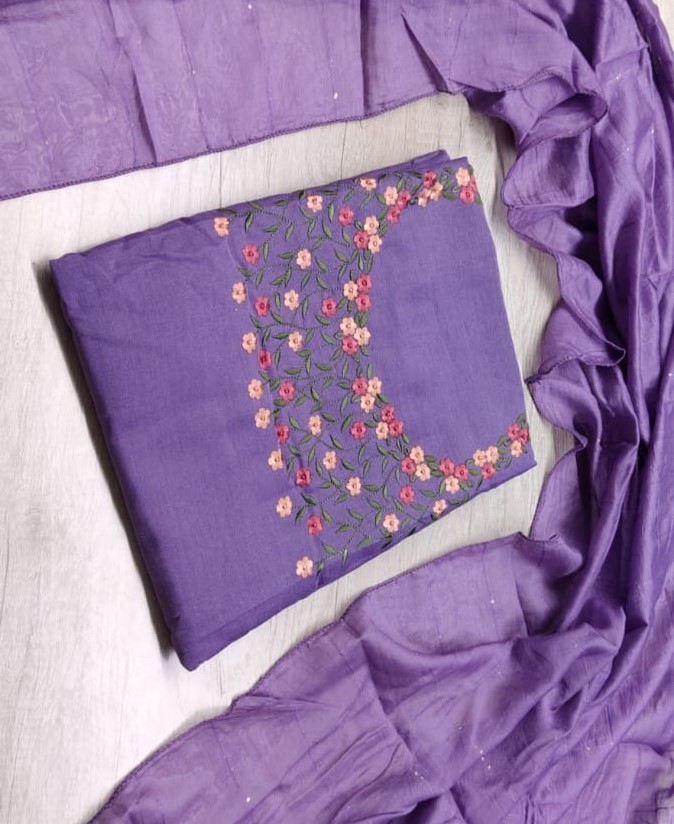 Unstitched Vichitra Silk Churidar Materials Set DC411-01