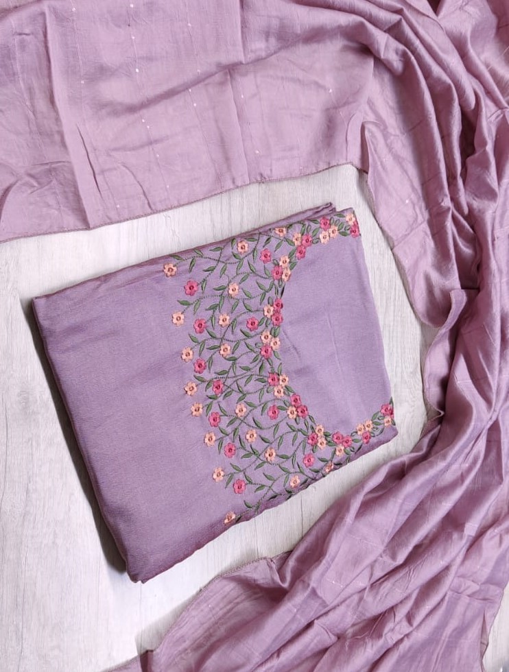 Unstitched Vichitra Silk Churidar Materials Set DC411-07