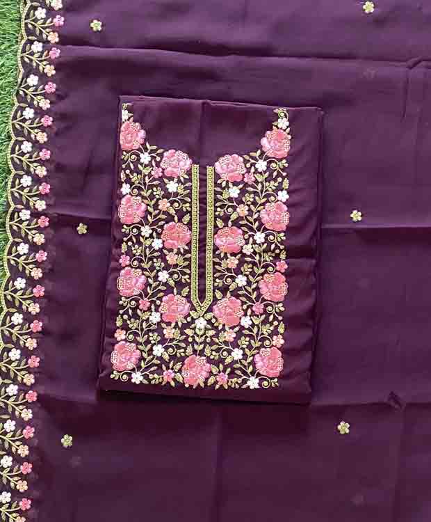 Unstitched Georgette Churidar Materials Set DC419-07