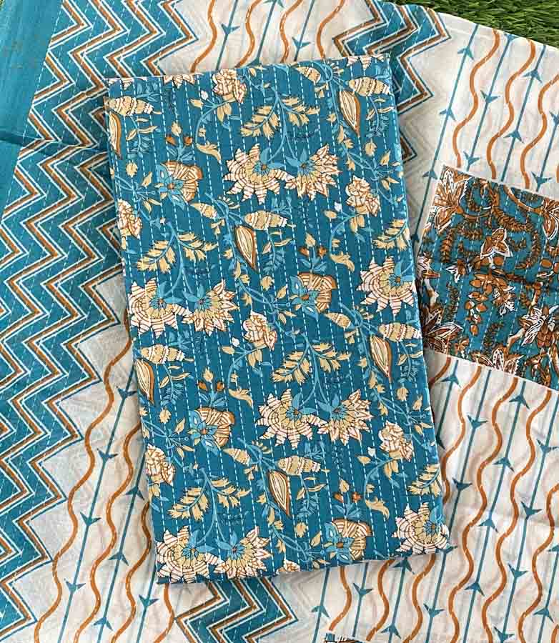 Unstitched Blended Cotton Churidar Set DC436-08