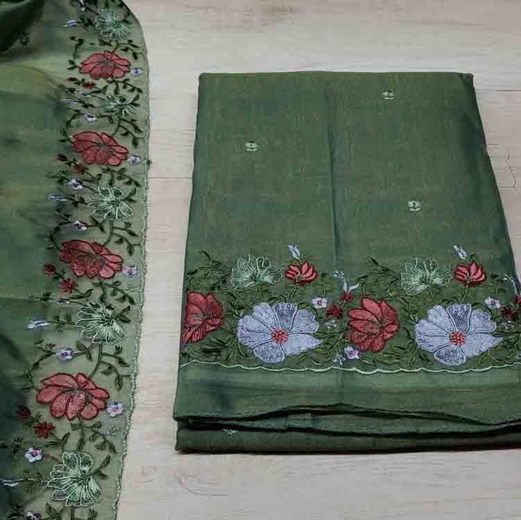 Unstitched Party Wear Churidar Materials Set DC417-02