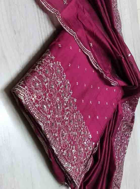 Unstitched Party Wear Churidar Materials Set DC417-08