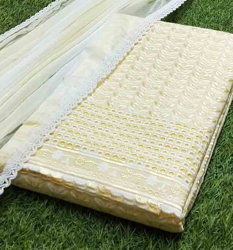 Unstitched Cotton Churidar Set DC423-01