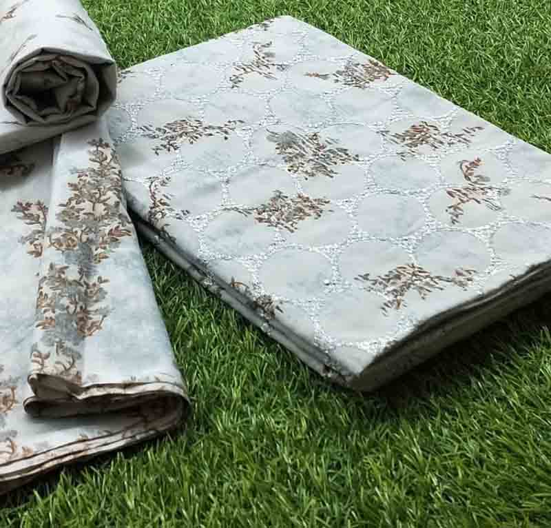 Unstitched Blended Soft Cotton Churidar Set DC423-07