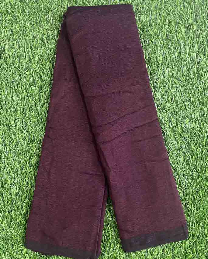 Plain Crushed Vichitra Silk Saree DS523-05