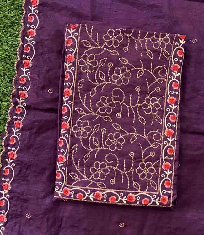 Daily Wear Kumari Vichitra Silk Churidar Materials Set DC418-11