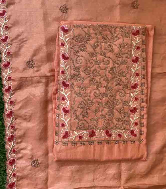 Daily Wear Kumari Vichitra Silk Churidar Materials Set DC418-15