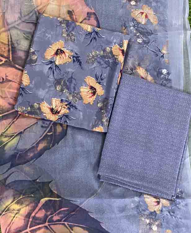 Unstitched Satin Churidar Materials DC414-09