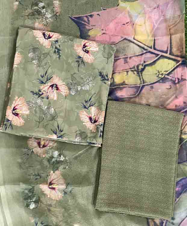 Unstitched Satin Churidar Materials DC414-11