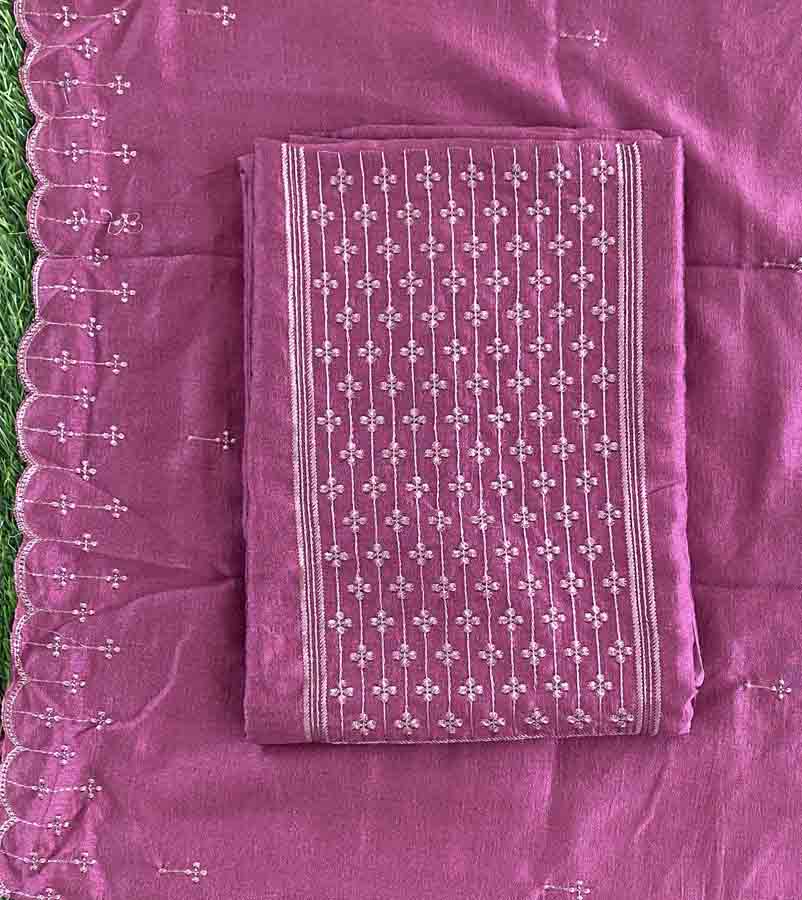 Unstitched Vichitra Silk Churidar Materials Set DC439-05
