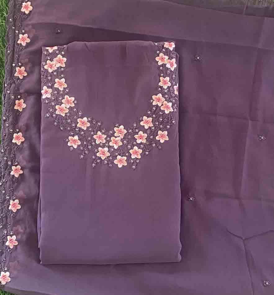 Unstitched Georgette Churidar Materials Set DC454-06