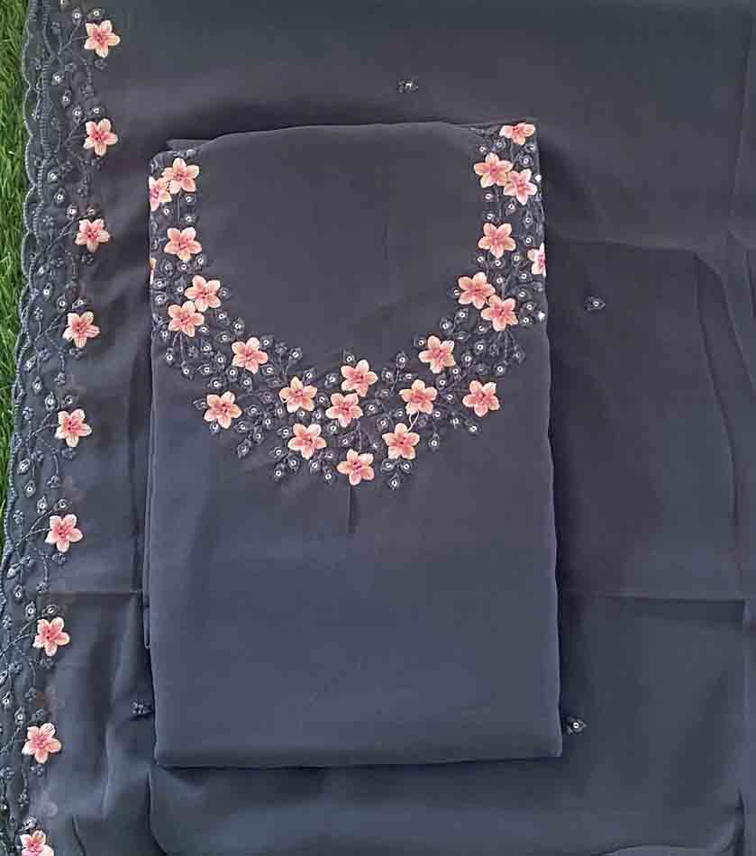 Unstitched Georgette Churidar Materials Set DC454-08