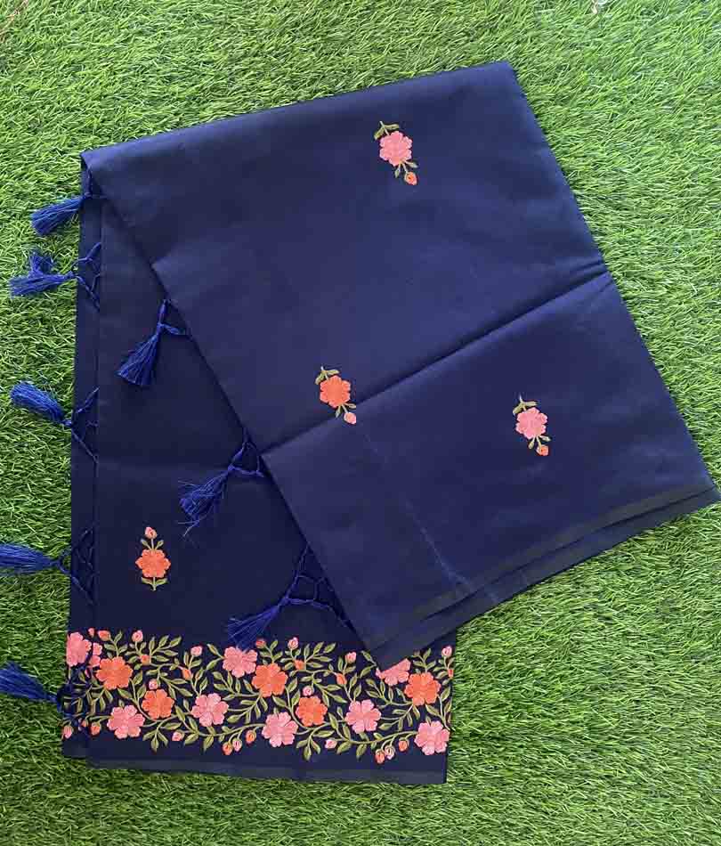Art Silk Saree with Beautiful Embroidery DS550-04