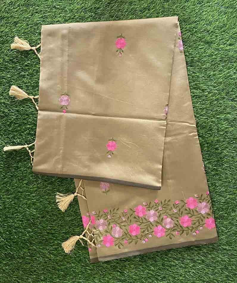 Art Silk Saree with Beautiful Embroidery DS550-06