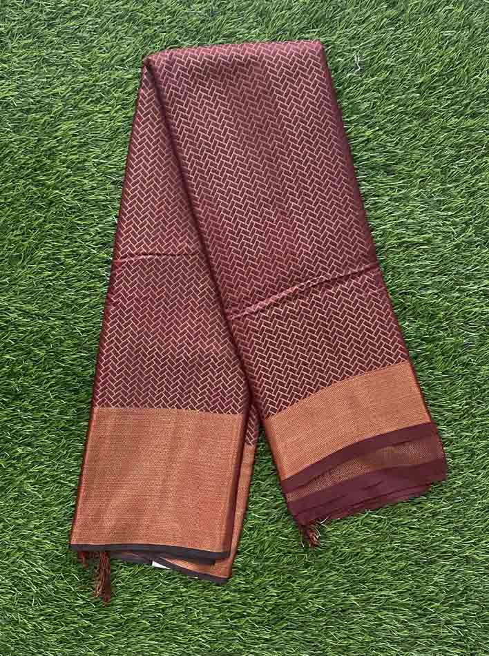 Semi Silk Brocade Saree DS549-04