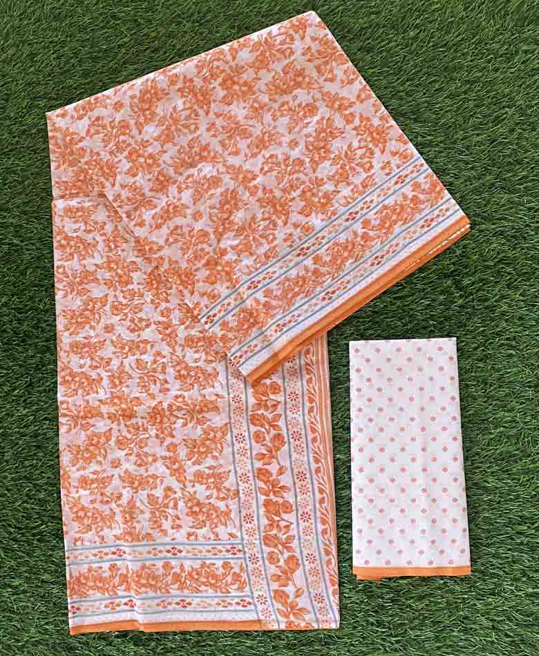 Floral Print Cotton Saree DS552-03
