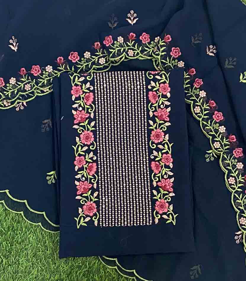 Unstitched Georgette Churidar Materials Set DC462-06