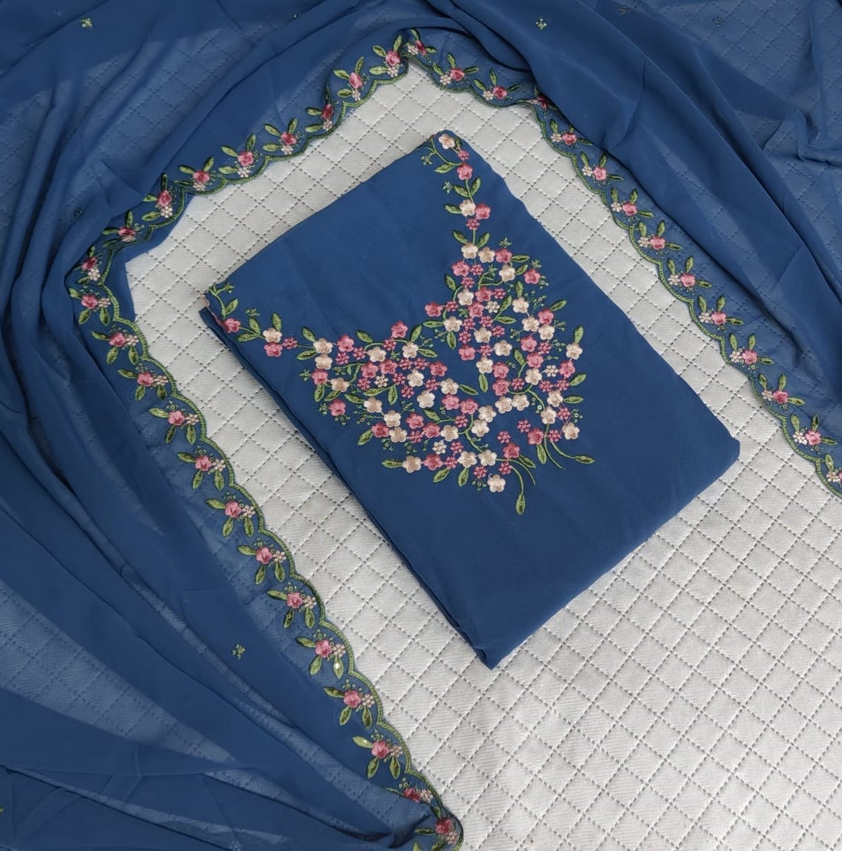 Unstitched Georgette Churidar Materials Set DC465-02