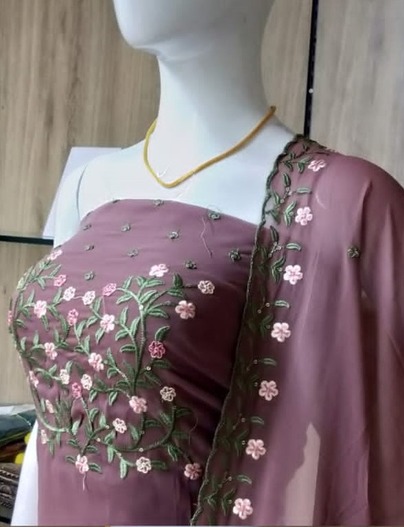 Unstitched Georgette Churidar Materials Set DC465-08